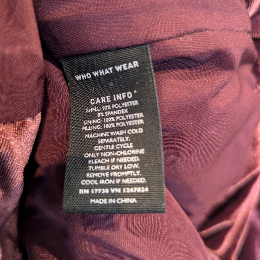 Who What Wear Plum Teddy Jacket - Picture 9 of 9